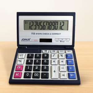MNTT Portable Folding Flip Calculator 12 Digits Foldable Solar Calculator Easy To Use Large Screen Financial Office Calculator Finance Accounting Tool