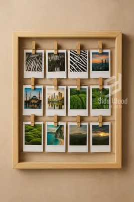 SidsWood [BP3040] Wooden Photo Frame 30x40 cm/ Bingkai Foto Kayu Dekorasi Dinding Album Foto Kayu Polaroid Gantungan Foto
