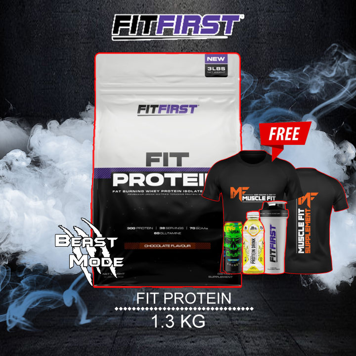 Fit First Fit Whey Protein With Fat Burner 3 Lbs (41 servings) + Gift ...