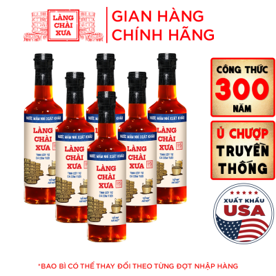 [Bán chạy nhất] THÙNG 6 CHAI nước mắm nhỉ Làng chài Xưa xuất khẩu nhãn xanh thủy tinh 500ml cốt nhỉ đặc biệt vị dịu nhẹ gu Việt Kiều giới trẻ thành thị