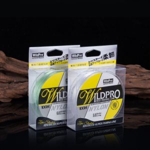 WILDPRO Best Fishing Line Nylon 100m 日本原丝鱼线主线子线高强透明尼龙线100米海竿线胶丝钓鱼线