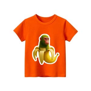 Kaos anak uniseks laki laki baju tshirt anak usia 2-12th cowok cewek atasan lengan pendek gambar anomali simpanzini bananini
