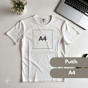 CUSTOM KAOS SABLON SATUAN (PUTIH A4) - CUSTOM DEPAN BELAKANG BISA REQUEST FOTO GAMBAR LOGO NAMA TULISAN KATA KATA – COBOTTEX STORE