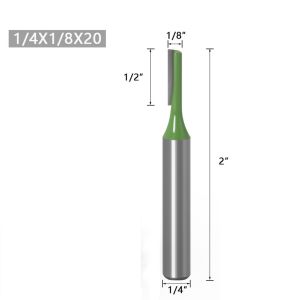 1/7pc 1/4" Shank Single Double Flute Straight Router Bit Milling Cutter Trimming Machine Cutter Head For Woodworking