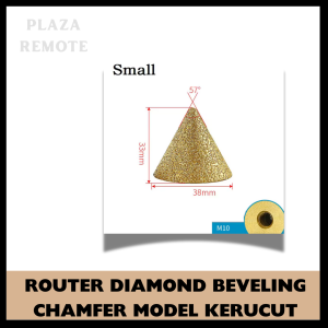 Router Diamond Wheel Beveling model Kerucut Mata Pinggul Gerinda 38 50MM