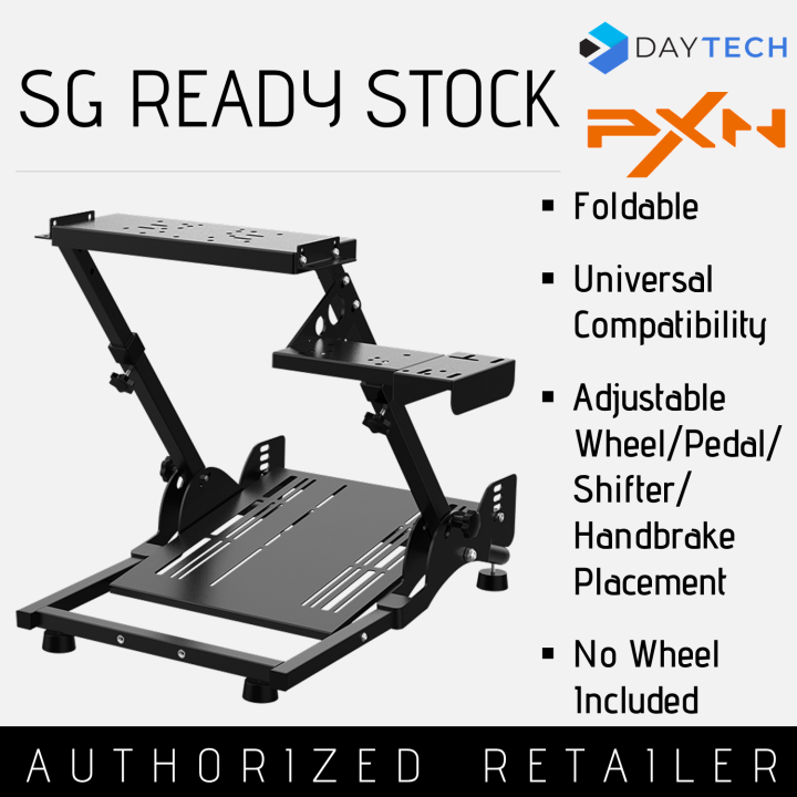 PXN A10 Foldable Racing Wheel Stand - 11KG Steel, Adjustable Height & Tilt, Universal Fit For Logitech, Thrustmaster & More