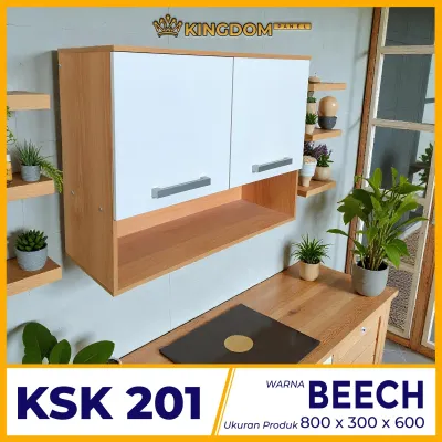 Kitchen Set Minimalis - Kingdom KSK 201 Lemari Piring Rak Dapur Kitchen Set Atas 2 Pintu dengan Rak