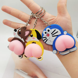 Ann-Car Crayon Shin-chan ass doll ass soft keychain car keychain motorcycle keychain pendant