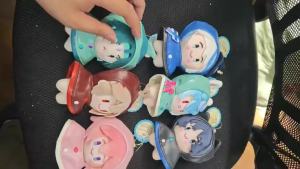 1/6Pcs Vagrant Balladeer Hydro Archon Sigewinne Xiao Yae Miko Kaedehara Kazuha Raincoat Stuffed Doll Bag Charm Anime Merch