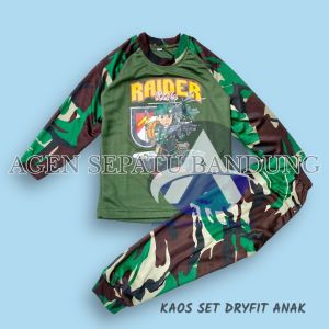 GROSIR SETELAN KAOS BAJU PIYAMA TRAINING ANAK TACTICAL TNI LORENG ARMY HARIAN TERMURAH