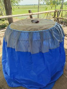 มุ้งไก่ผ้าร่มเกรด A แบบโปร่ง คละสี เซ็ต5ชิ้น