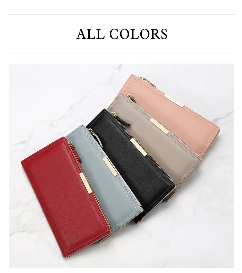 TAILIAN Brand Womens Long Wallet Classic Multiple Card Slots Coin