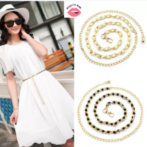 Gesper Ikat Pinggang Mutiara Korean Fashion Belt Model Rantai Tali Pinggang Aksesoris TP004