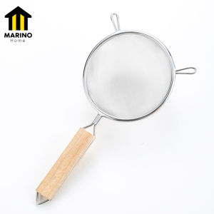 Marino กระชอนตักอาหาร กระชอนกรองเศษอาหาร ตะแกรงตักของทอด ด้ามไม้ No.Y1932