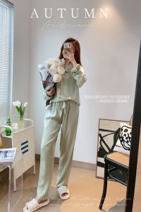 ชุดนอนผู้หญิงเข้าเซ็ท ผ้าไหมงานสีพื้นพาสเทลผ้างานสวยเทพไฮโซดูดี ส่งไวในไทย บริการเก็บเงินปลายทาง เสื้อผ้า Clothing Sleepwear เบจ ซาติน