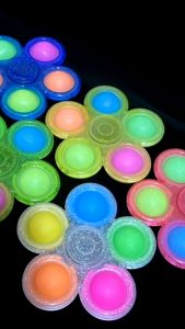 Luminous Pop It Finger Spinner Glow In The Dark Fidget Spinner Pop It Fidget Toys Mainan Kanak Kanak