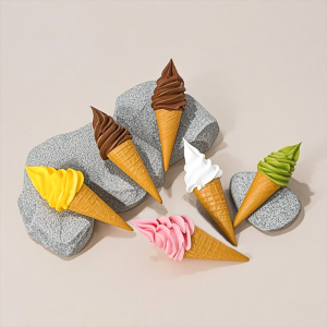FEELINGS Plastic Artificial Ice Cream Realistic Look Simulation Model Fake Ice Cream Decorative Ornament Ice Cream Model Window Display
