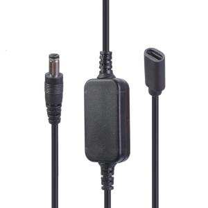 Loại C Cáp DC5V tăng đến 5.5x2.1mm 12V Điện áp chuyển đổi tăng năng lượng dòng stepups Tăng Bộ Sạc Loại C sạc điện