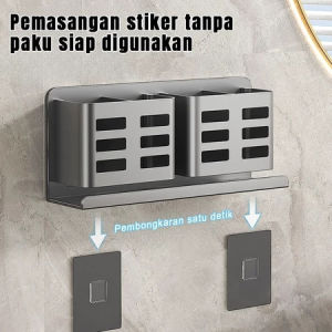 Rak Penyimpanan Kamar Mandi Gigi Pasta Gigi Tabung Penyimpanan Tabung Kamar Mandi Tabung Penyimpanan Yang Dipasang Di Dinding