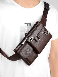 tas selempang cowok kulit keren kekinian terbaru 2023 waterproof tas hp dada slempang pria distro
