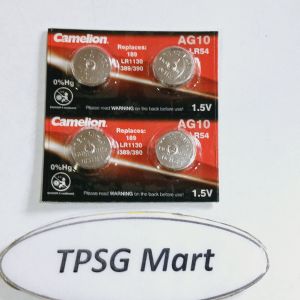 Pin AG10 LR1130 G10 LR54 189 GP89A 389 SR1130W - 1.5V / Hiệu CAMELION CHÍNH HÃNG
