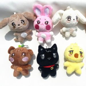 10CM Cartoon Pop-up Store Doll Plush Keychain ANITEEZ Cute Pendant Keyring Bag Accessories Kpop Yunho Yeosang Fans Gifts