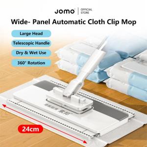 ✅2026 Upgraded✅JOMO Automatic Cloth Clip Mop Reusable Face Towels Lazy Mop Cloth Mop Wide Panel Mop Face towel mop