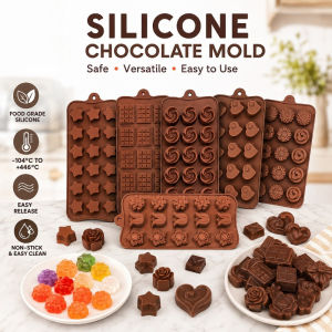 Vixplorn Premium Chocolate Molds Non-Stick Flexible Reusable Heat Resistant DIY Silicone Molds Baking Tools