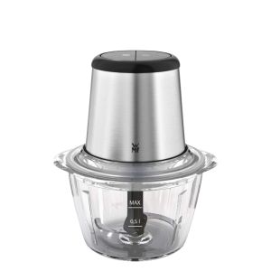 Máy Xay Thịt WMF Kult X 320W – Cối Thủy Tinh 1L Lưỡi Dao Inox 4 Cánh Xay Nhanh Thịt Rau Củ Thiết Kế Inox Cao Cấp