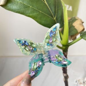 YHJ Rhinestone Bướm Kẹp Tóc Càng Cua Ba Chiều Sang Trọng Kẹp Tóc Càng Cua Phụ Kiện Tóc Cho Nữ Cô Gái2026