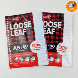 BigBoss Loose Leaf isi 100 Isi Lembar Halaman Lepas Bergaris A5 Kertas File Binder