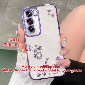 OPPO Reno 12 Pro 12F 5G เคส OPPO RENO 8 T 8 T 4G 5G 7Z 8 Z 8Z 5G Reno 10 Pro Plus 5G OPPO RENO 5 6 5G เคสโทรศัพท์แวววาว5G พร้อมดีไซน์ใหม่ที่ป้องกันคลุมหลัง Camear สำหรับเด็กผู้หญิงหรูหรา