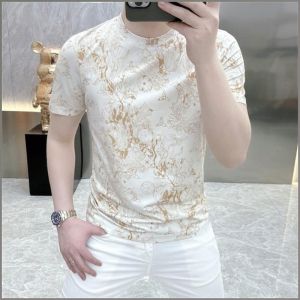 Short-sleeved T-shirt Sophisticated Prints Cool and Comfortable Mens T-shirt Focus Visual Highlights