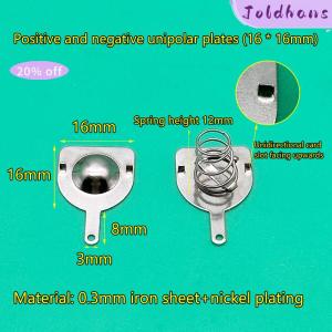 Joldhans 10PCS 16*16MM 18.5*16.5MM Spring Contact Sheet Battery Box Positive And Negative Single Bipolar 18650 Battery Sheet