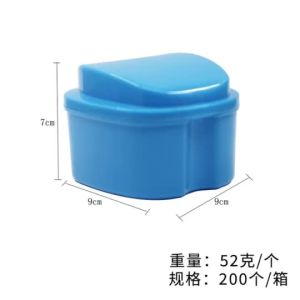 Blue denture denture storage with hanging net storage - blue