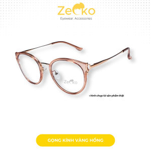 Mắt kính nữ giả cận Zecko EG08 gọng kim loại chống ánh sáng xanh tia UV