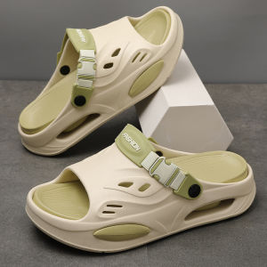[Free Shipping] Beach Slippers For Home High-End Thick-Soled Clogs For Women Non-Slip Closed-Toe EVA Sandals For Men In Summer