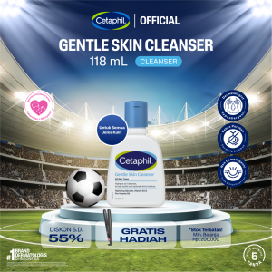 Cetaphil Gentle Skin Cleanser 118 ml dengan Propylene Glycol Sabun Pembersih Muka Untuk Segala Jenis Kulit
