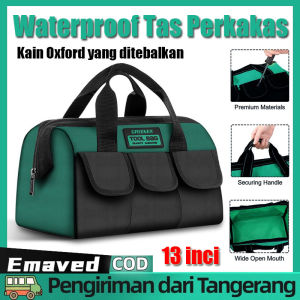 Tool Bag 13Inch Kain Oxford Tebal Tas Alat Perkakas Kuat Tas Perkakas Toolkit Toolbox 13 Inch