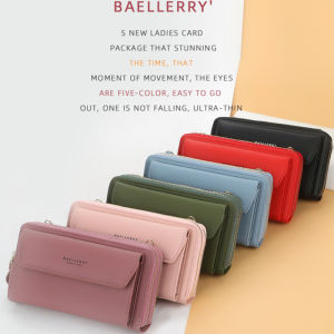 Double zipper wallet womens long large capacity diagonal fashion all-match mobile phone bag