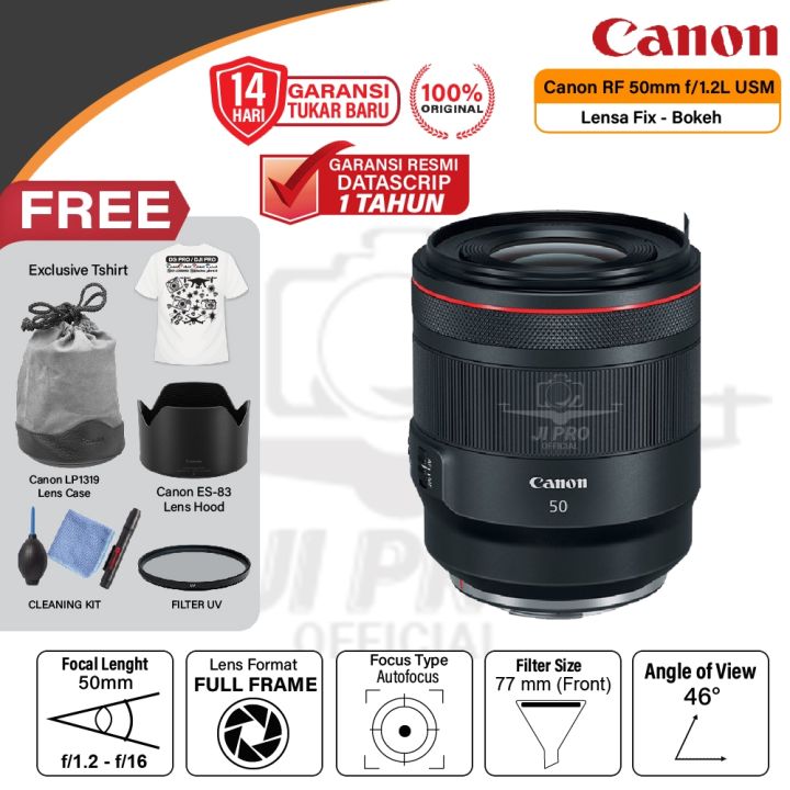 Lensa canon rf 50mm f1 2l usm lens fix bokeh f1 2 l garansi resmi