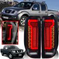 ไฟท้าย ไฟท้ายแต่ง LED รุ่น นิสสัน นาวารา NISSAN NAVARA D40 ปี 2005 - 2013 สีสโม็ก ข้าง ซ้าย + ขวา จำนวน 1 คู่. 