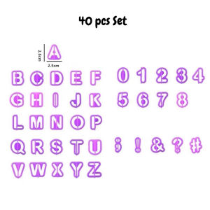 CTD 26 Alphabet Number Letter Cookie Biscuit Stamp Mould Fondant Mould Cake Cutter Clay Cutter Spring Cutter