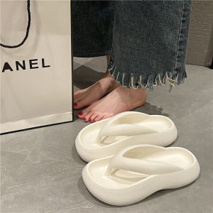 [Free Shipping] Eva Thick-Soled Height-Increasing Fashionable Slippers For Women Suitable For Both Indoor And Outdoor Wear Simple And Lightweight EVA Beach Flip-Flops Trendy Style
