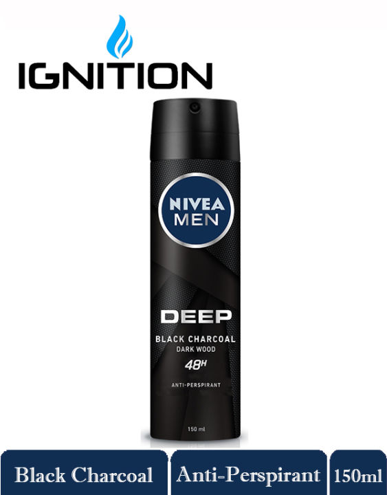 NIVEA MEN Deep Black Charcoal Dark Wood Anti-Perspirant Spray