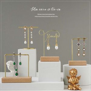 GONGL Retro Women Jewelry Organizer Wood Necklace Display Rack Jewelry Storage Rack Earring Holder Jewelry Display Jewelry Display Stand Earring Hanger Earring Rack Jewelry Rack