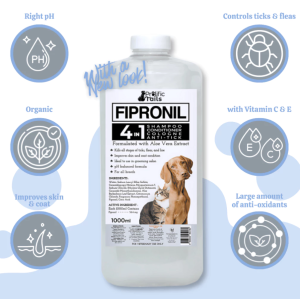 FIPRO-Specialized Fipronil 4 in 1 Shampoo Cologne Conditioner and Anti Tick 1000mL For Dogs & Cats