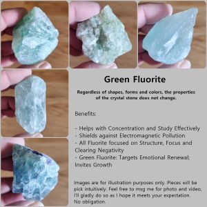 Green Fluorite Raw Natural Crystal Stone | Remove Negativity | Focus | Great for Studies & Projects