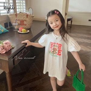 kyiibaby Baby in the long skirt T summer children Korean version casual cartoon dress kybb174