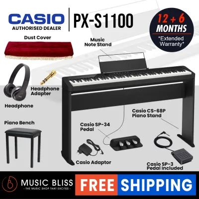 Casio PX-S1100 88-key Digital Piano Home Package - Black / White / Red / Calm Blue / Mellow Beige (PXS1100 / PX S1100)